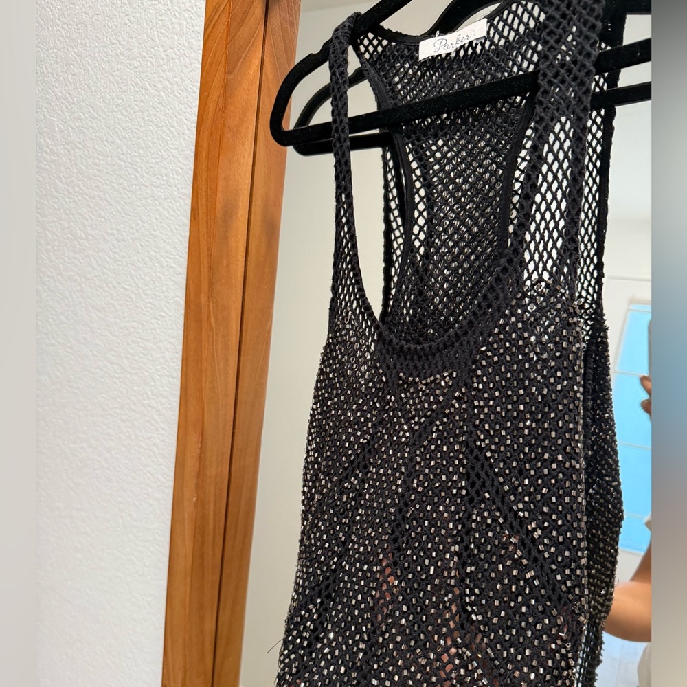 Mesh Beaded Parker Tank